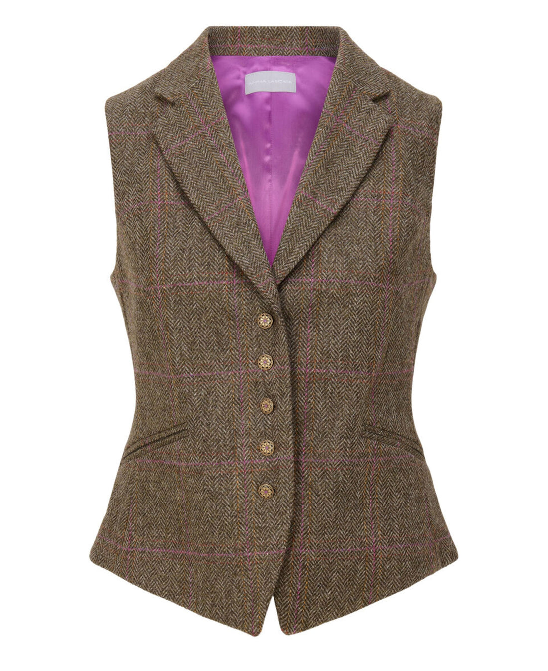Edith Waistcoat - Stone Fruit Check
