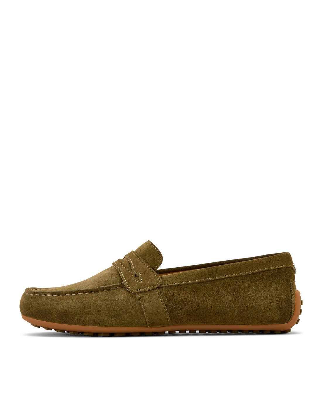 Selene Driving Moc - Dark Olive Suede