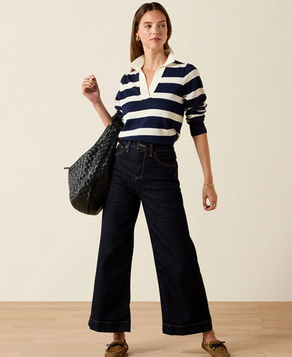 Langsett Sweater - Navy Stripe