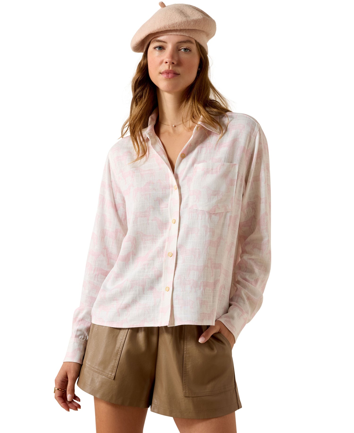Rudford Shirt - Icy Pink Horse Print