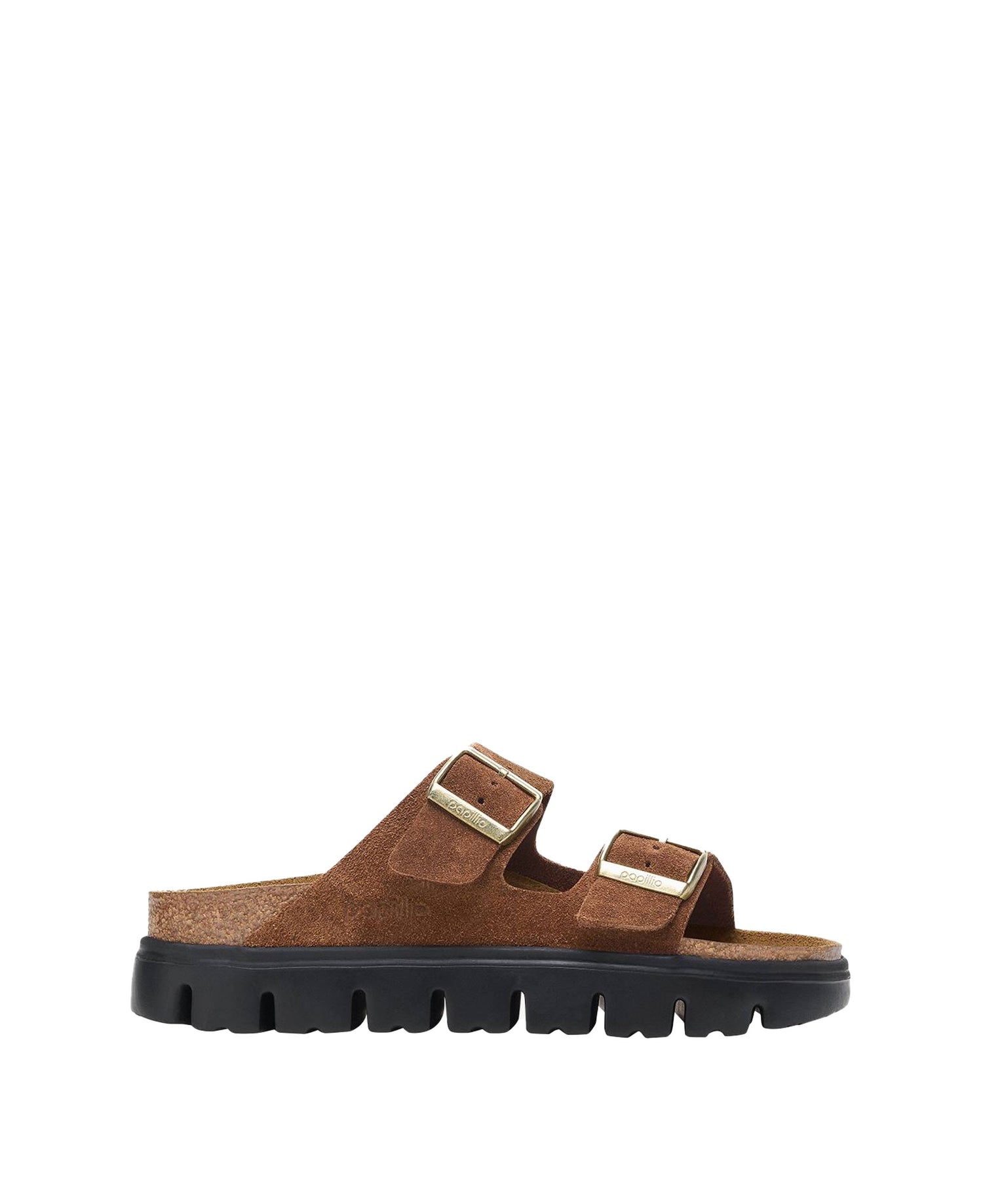 Arizona Platform Suede Leather - Dark Tea/ Black