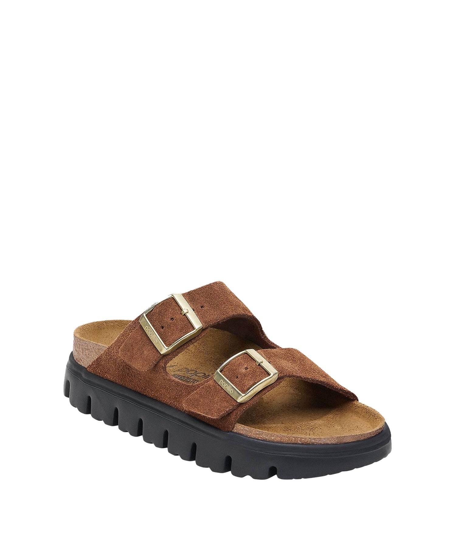 Arizona Platform Suede Leather - Dark Tea/ Black