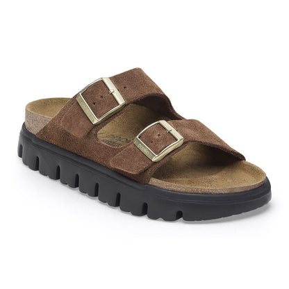 Arizona Platform Suede Leather - Dark Tea/ Black