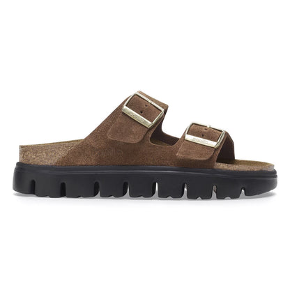 Arizona Platform Suede Leather - Dark Tea/ Black