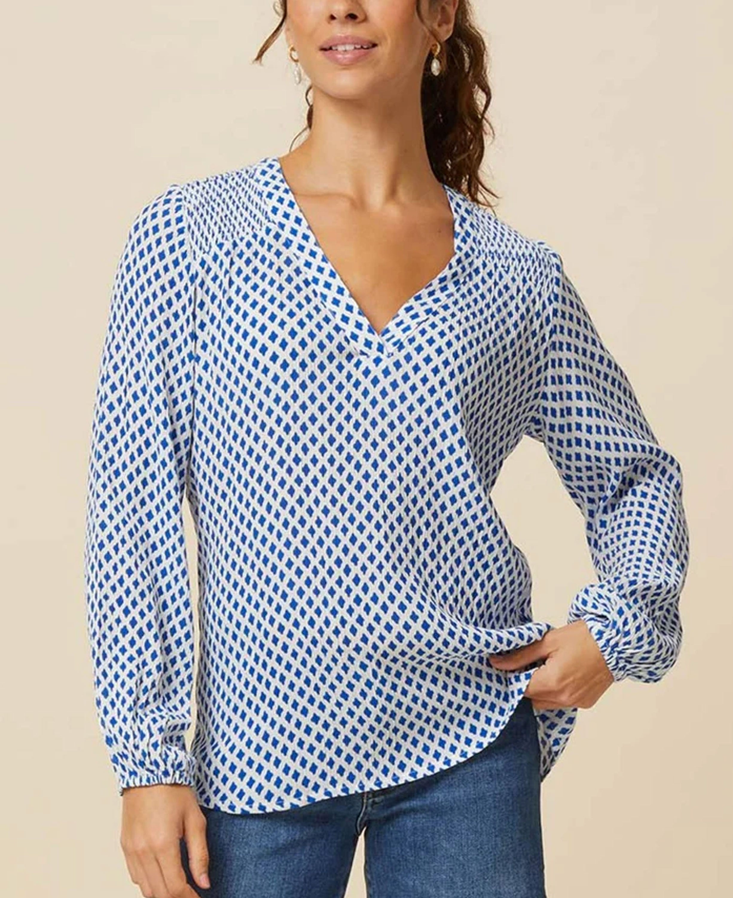 Landmark Aspiga Clea Blouse in Blue