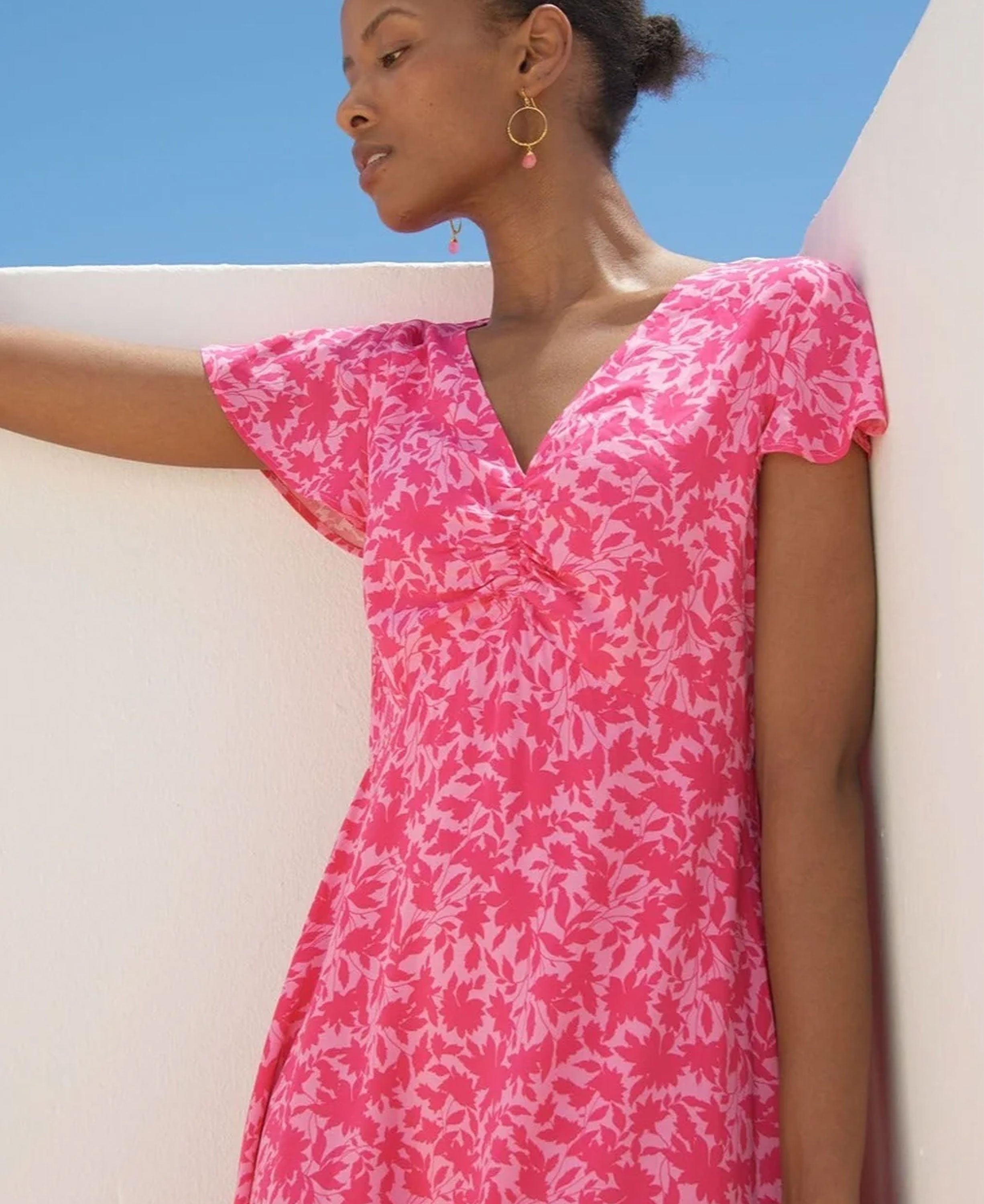 Felicity EcoVero Dress - Pink/Pink