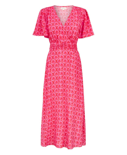 Mimi Ecovero Dress - Pink/Red Bloom