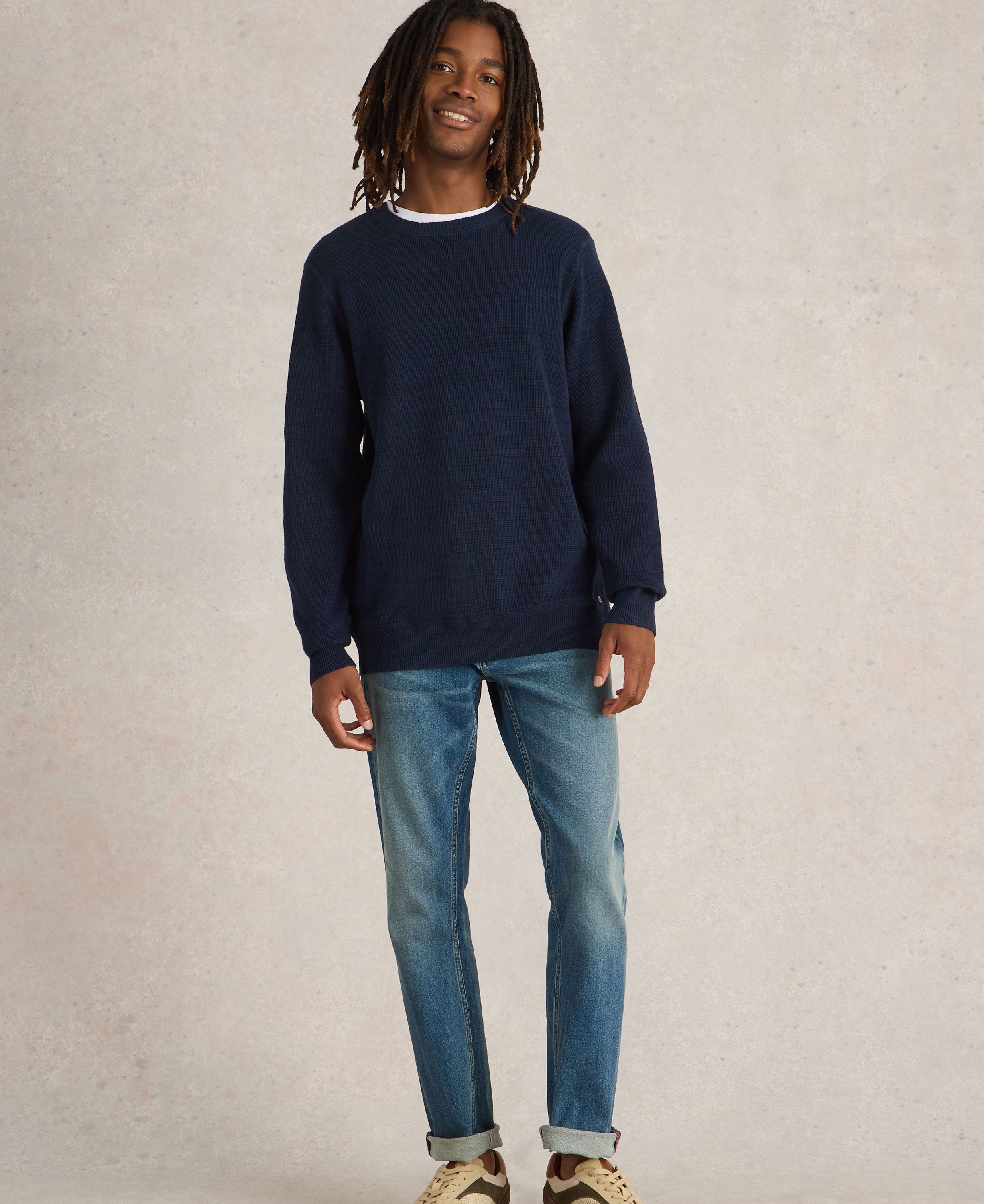 Attadale Crew Neck Jumper - Dark Navy