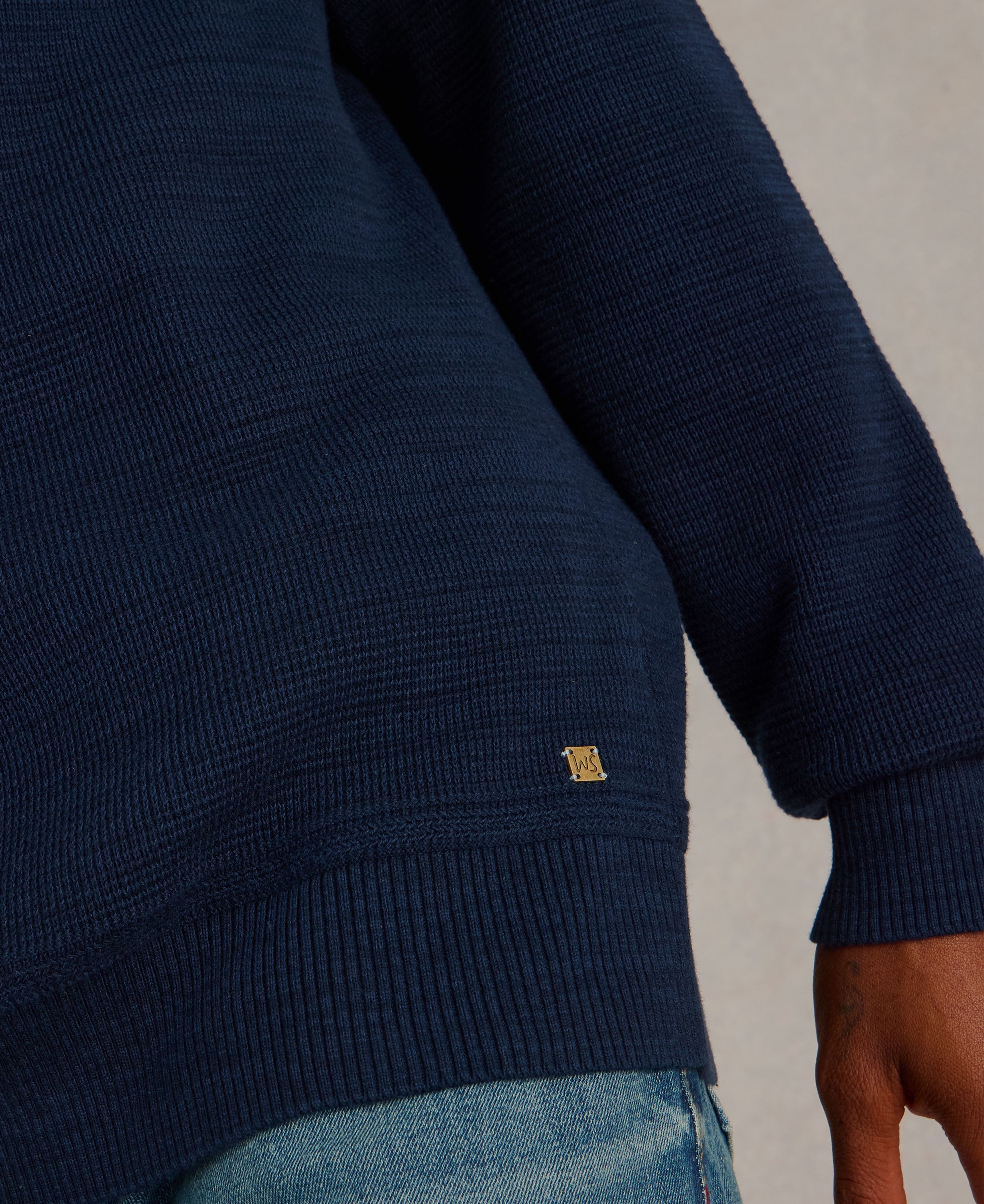 Attadale Crew Neck Jumper - Dark Navy