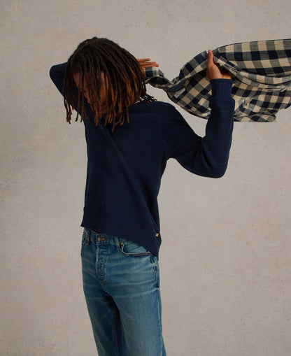 Attadale Crew Neck Jumper - Dark Navy