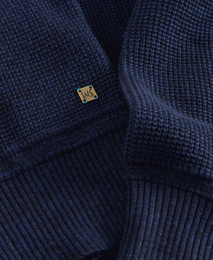 Attadale Funnel Neck Jumper - Dark Navy