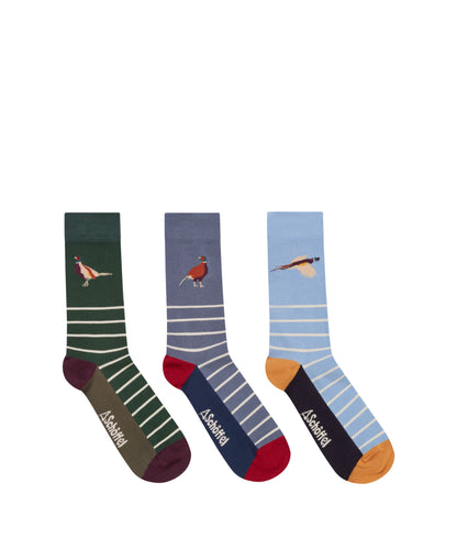 Bamboo Sock (Box Of 3) - Pheasant Mix