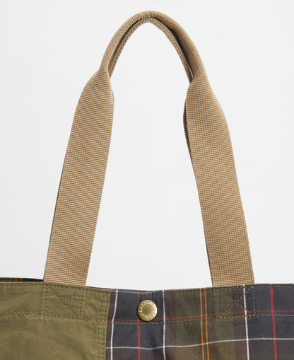 Transport Patchwork Tote Bag - Dusky Green