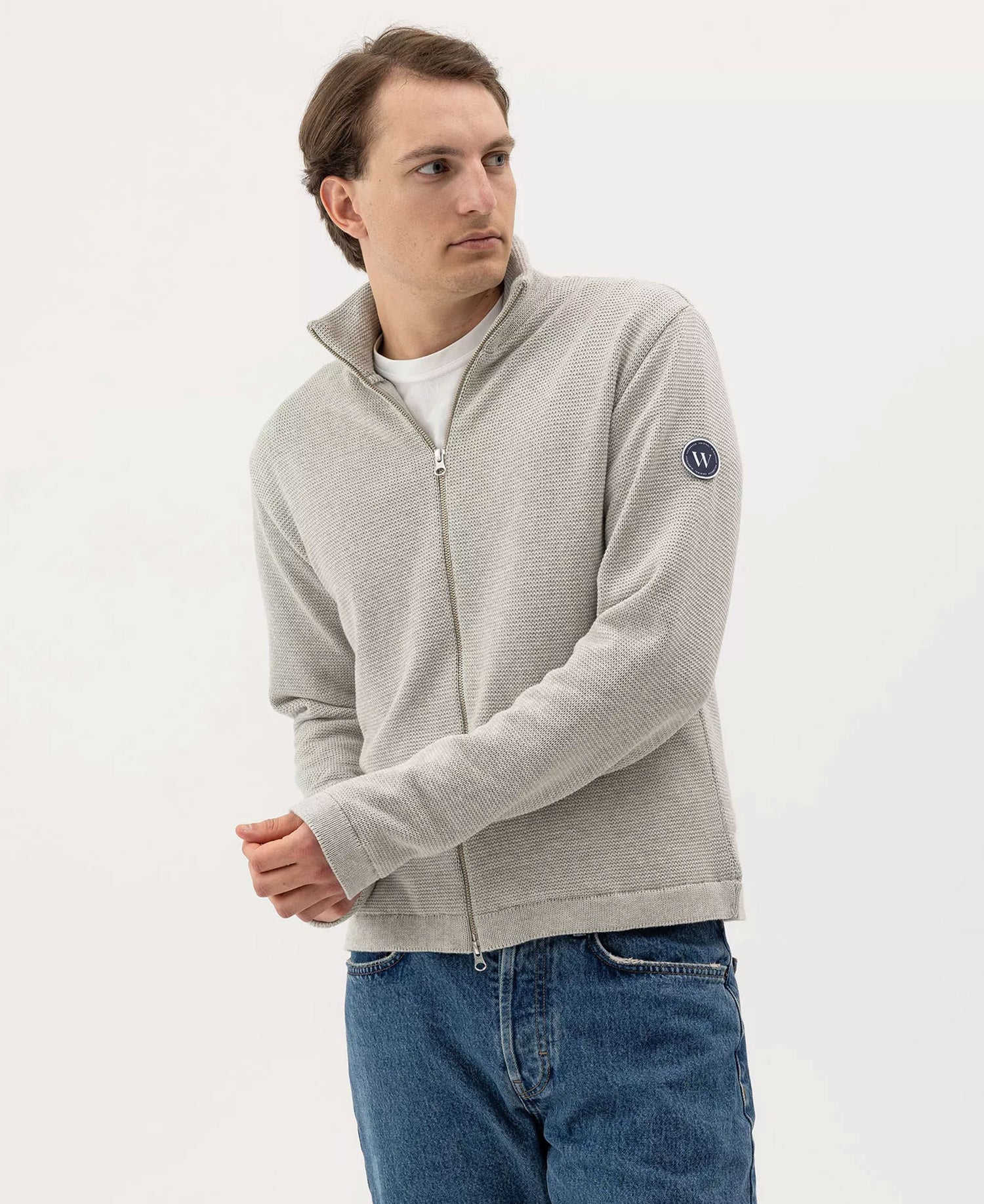 Albrekt Full zip Windproof - Light Grey Mel