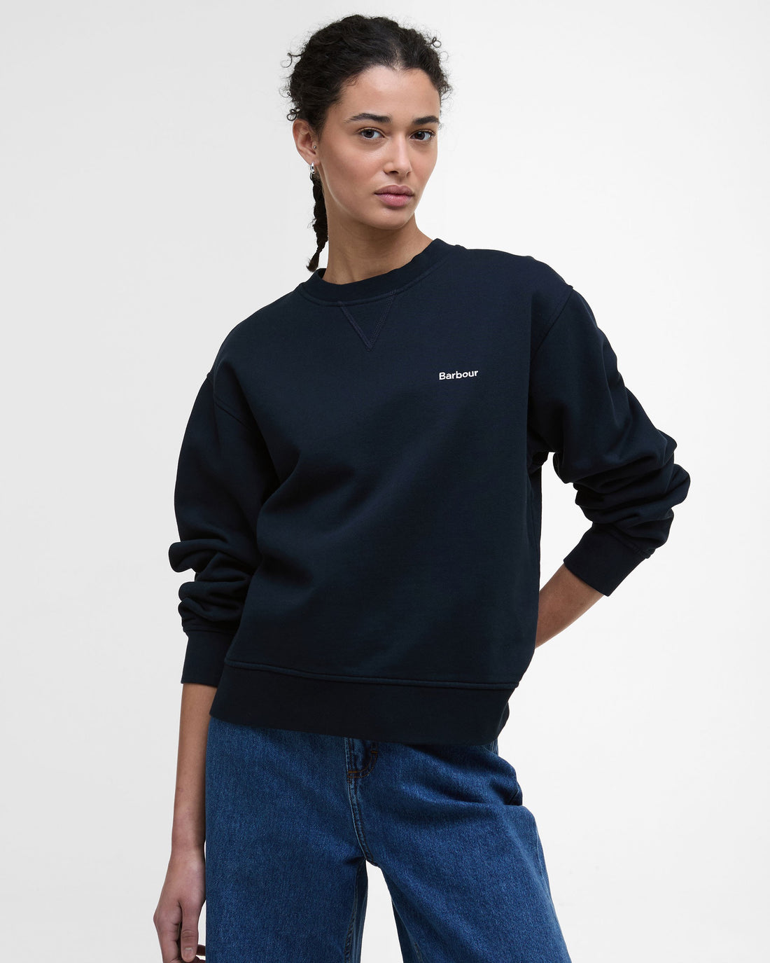 Bede Oversized Crew Sweatshirt - Navy