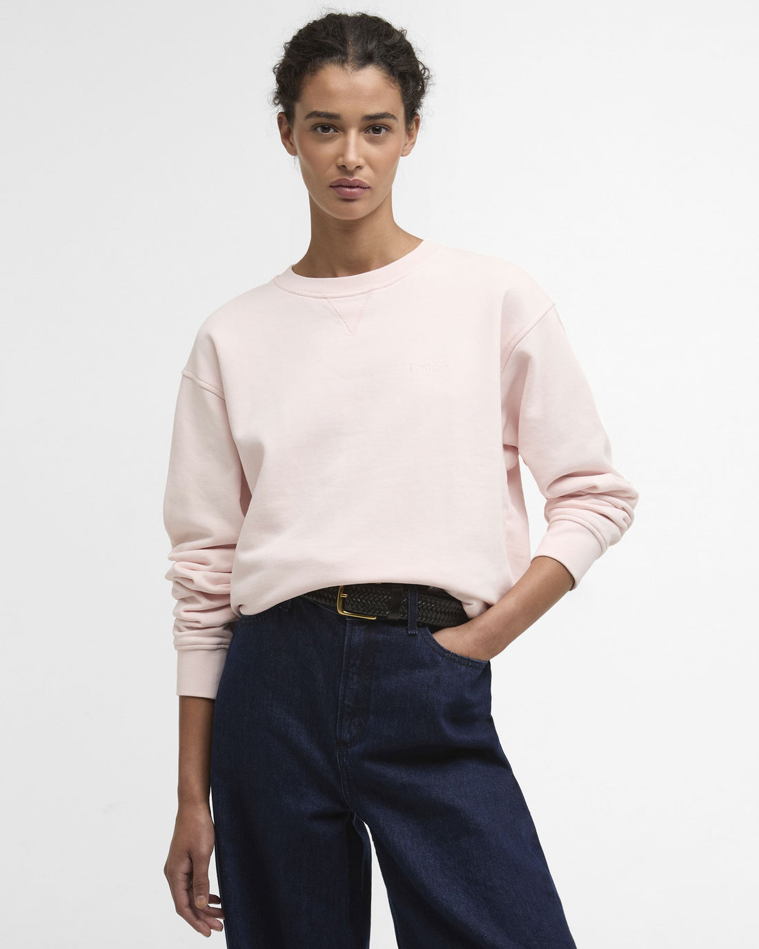 Bede Oversized Crew Sweatshirt - Pink