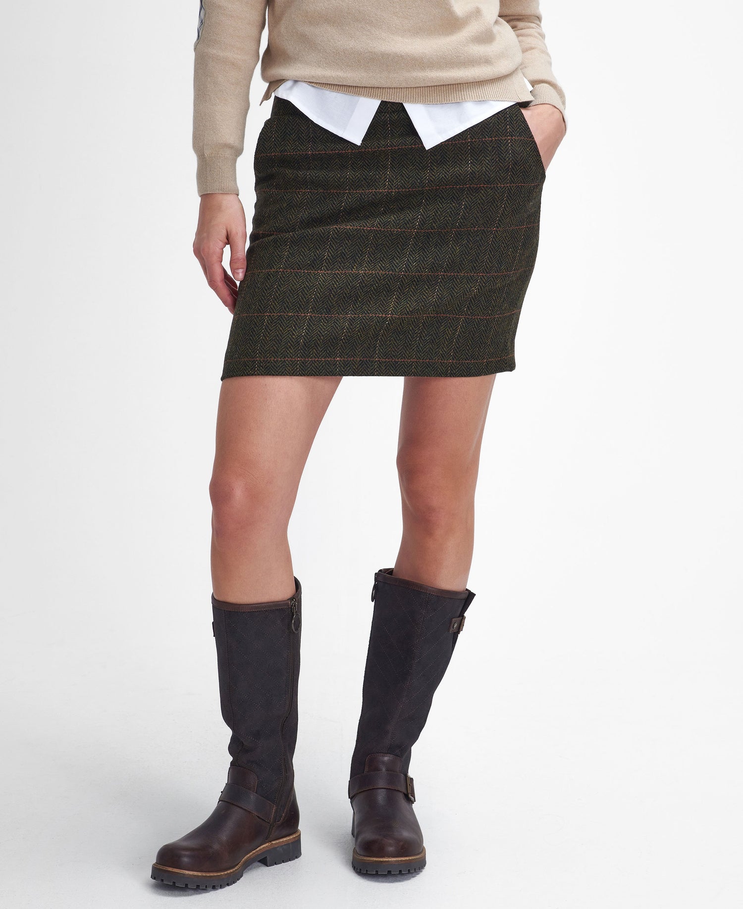 Birch Skirt - Spiced Pumpkin Check