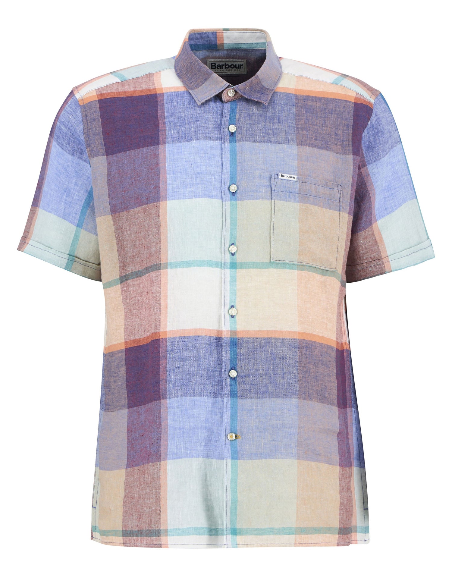 Bridford Checked Summer Fit Shirt - Mint Blue