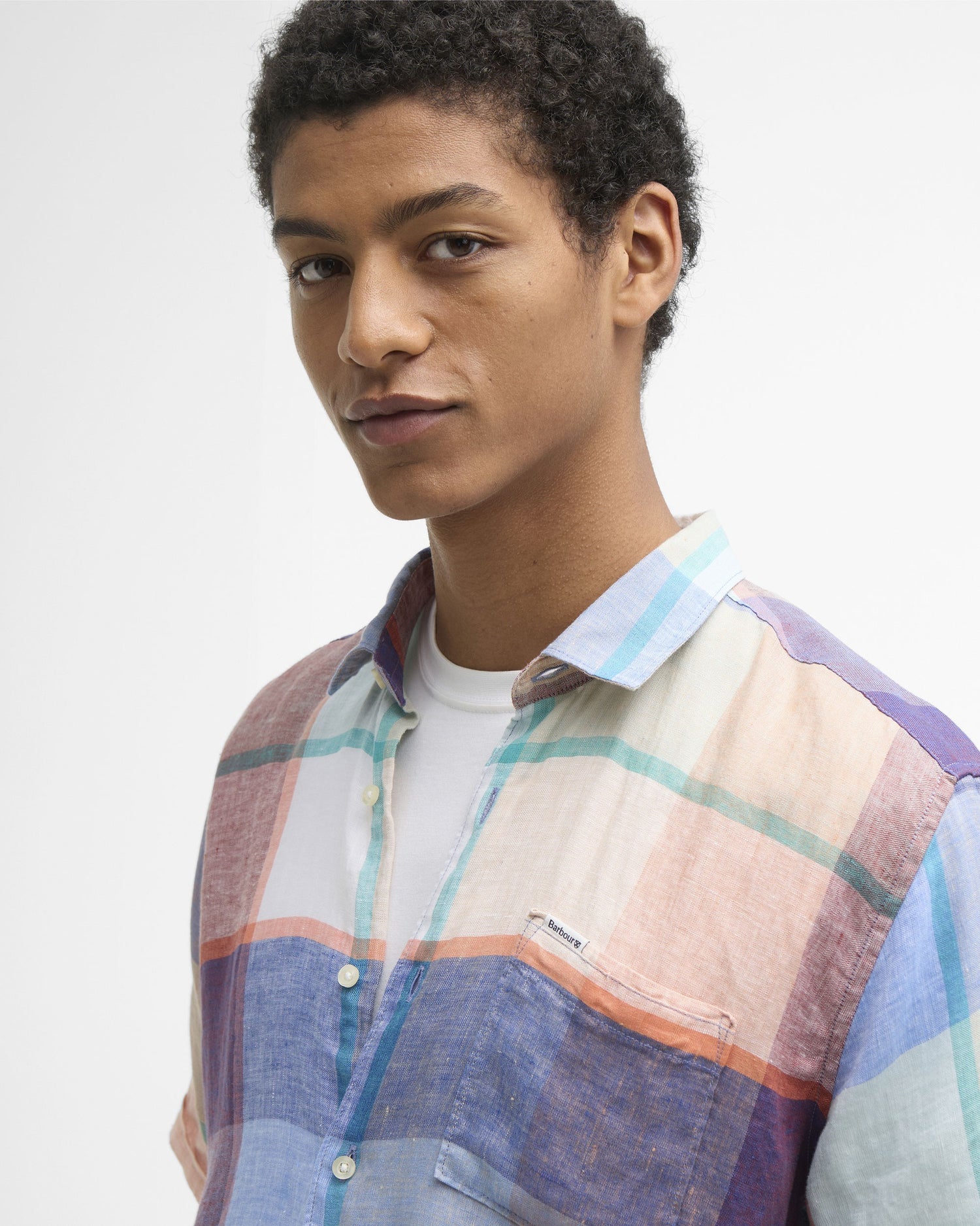 Bridford Checked Summer Fit Shirt - Mint Blue