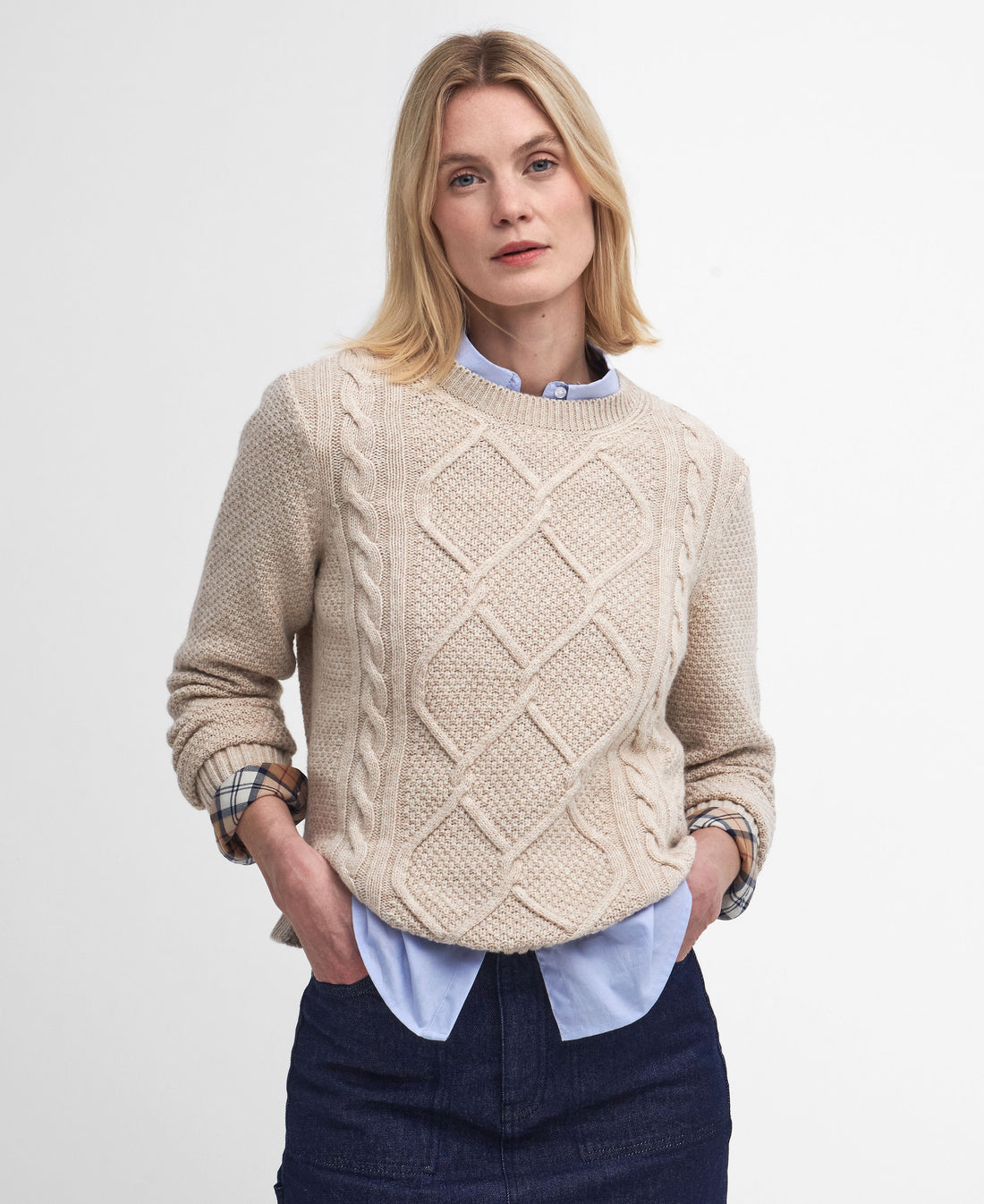 Burne Crew Knitted Jumper - Oatmeal