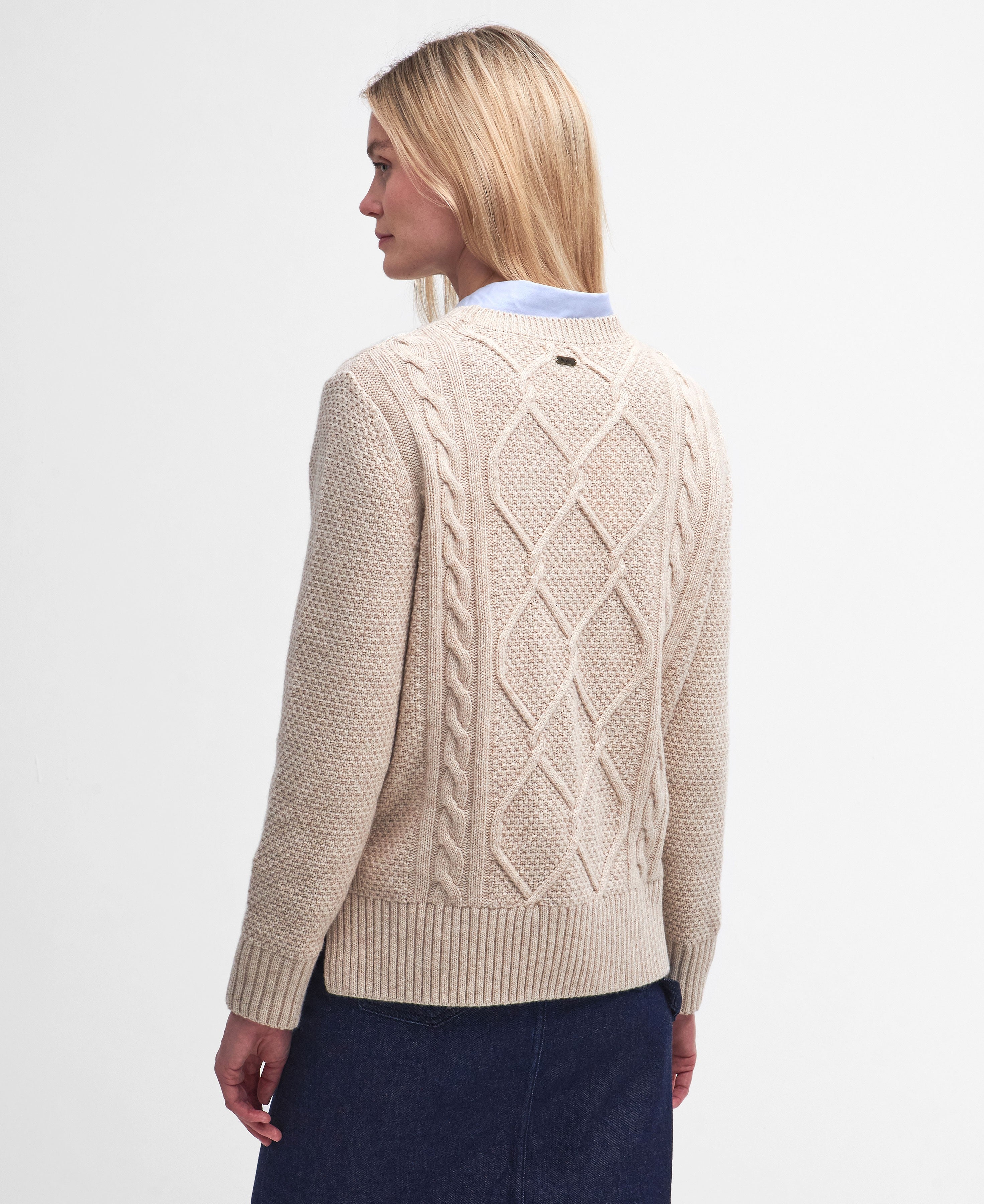 Burne Crew Knitted Jumper - Oatmeal