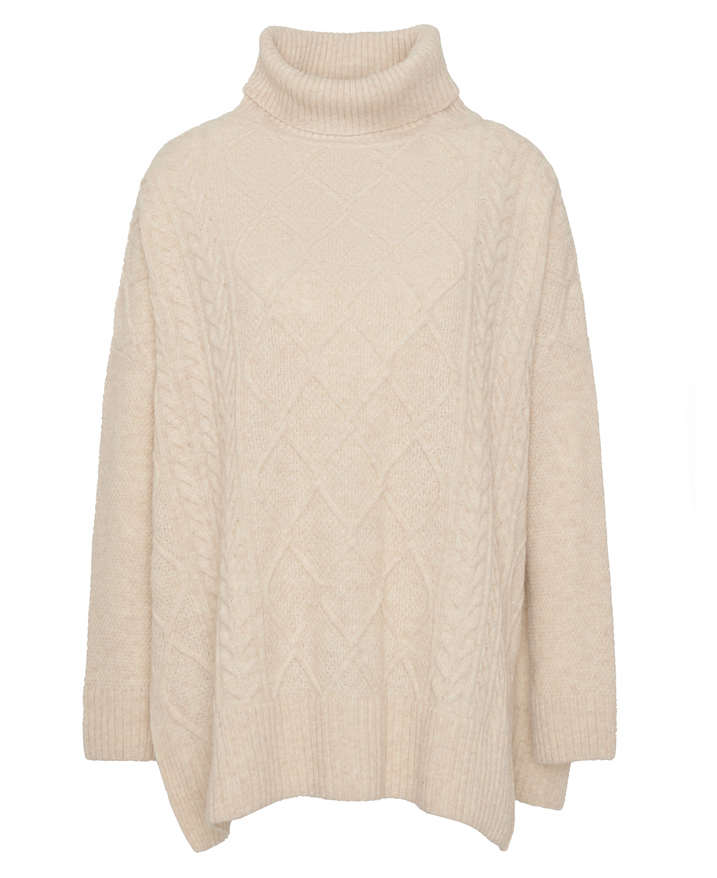 Burne Knitted Cape - Oatmeal