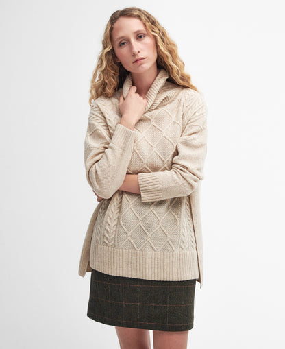 Burne Knitted Cape - Oatmeal