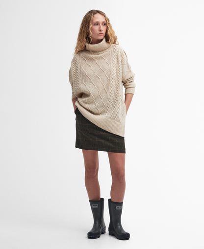 Burne Knitted Cape - Oatmeal