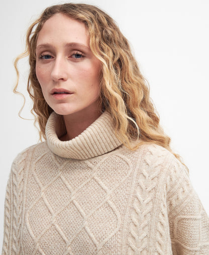 Burne Knitted Cape - Oatmeal