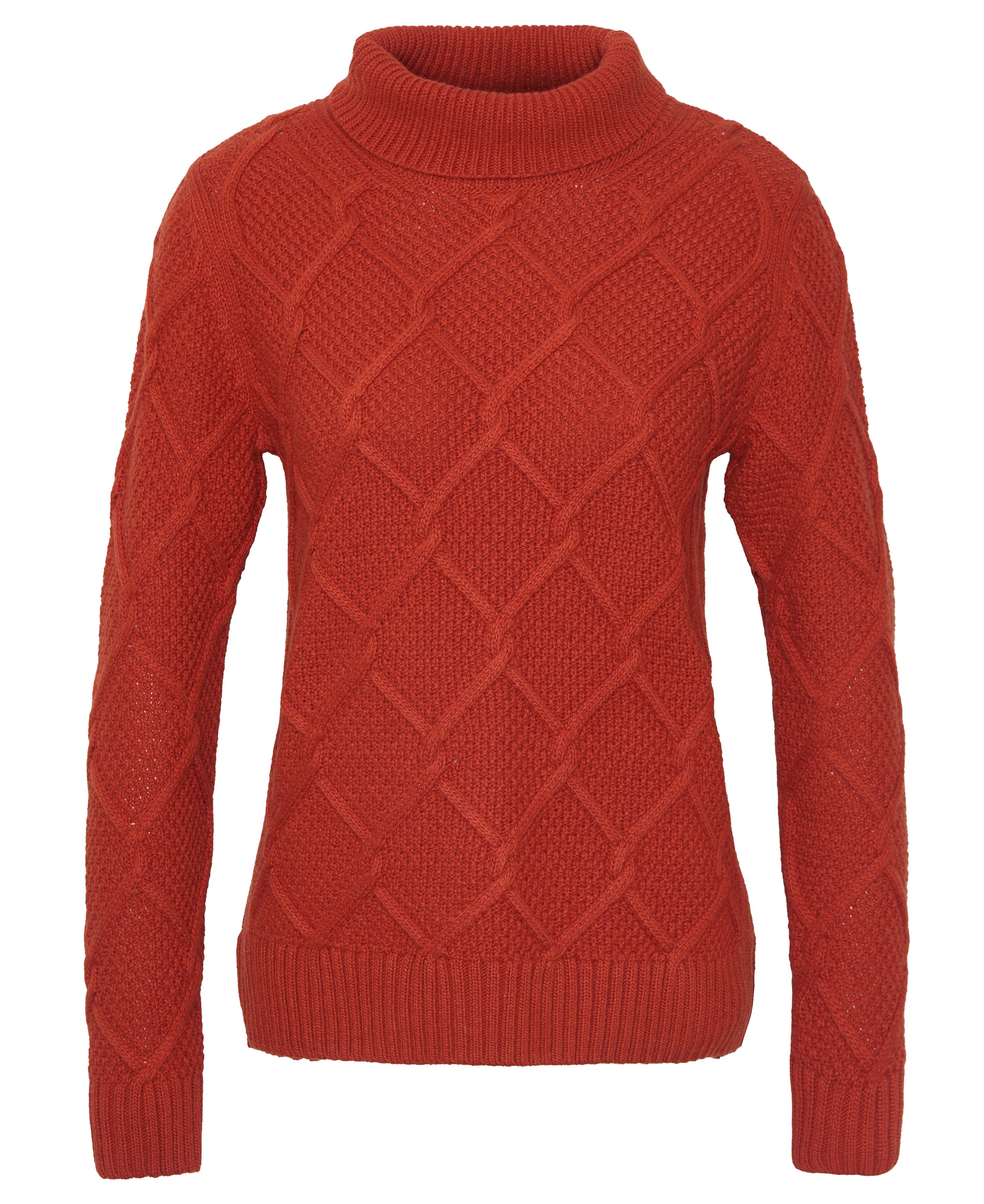 Burne Roll Neck Knitted Jumper - Spiced Pumpkin