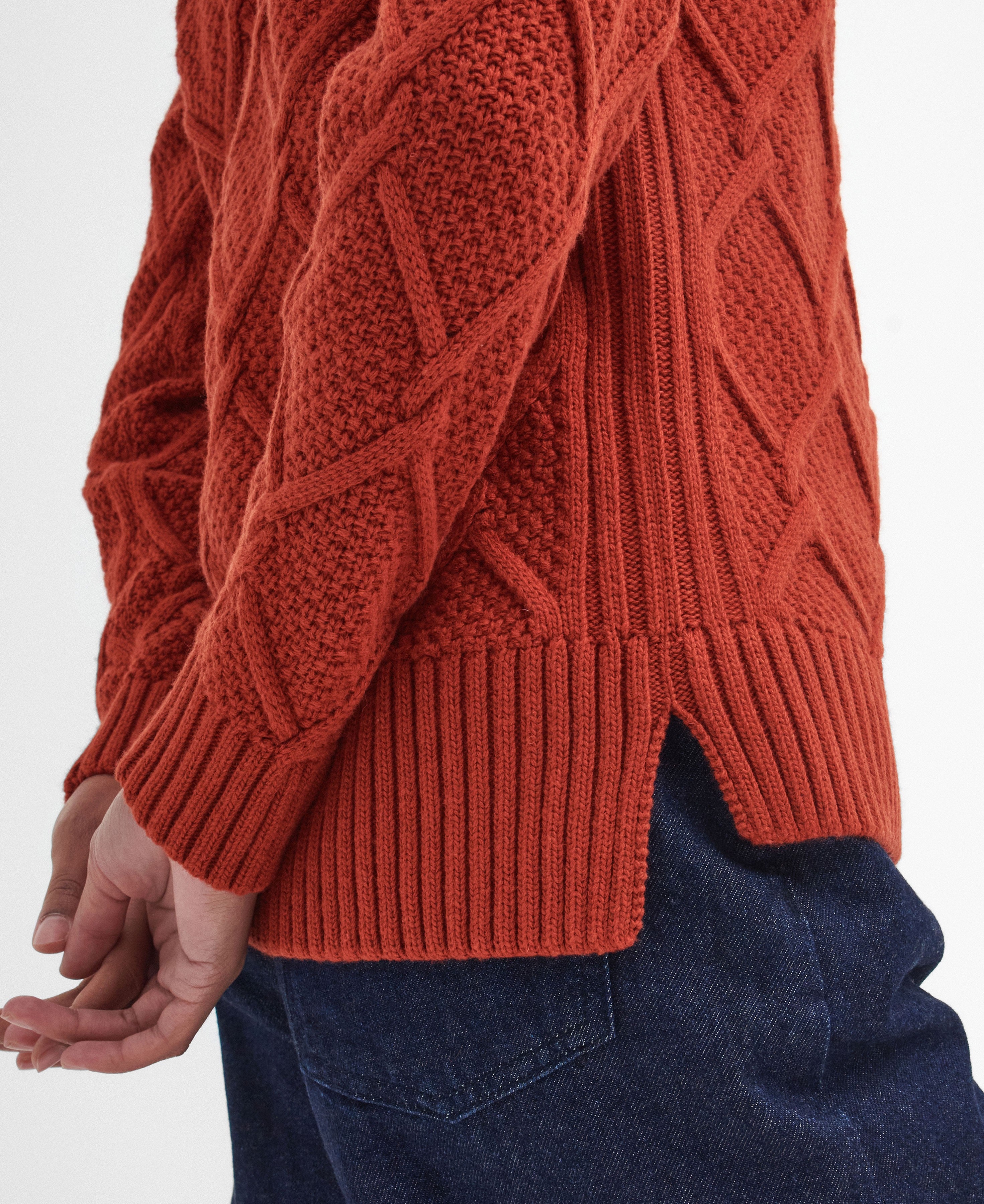 Burne Roll Neck Knitted Jumper - Spiced Pumpkin