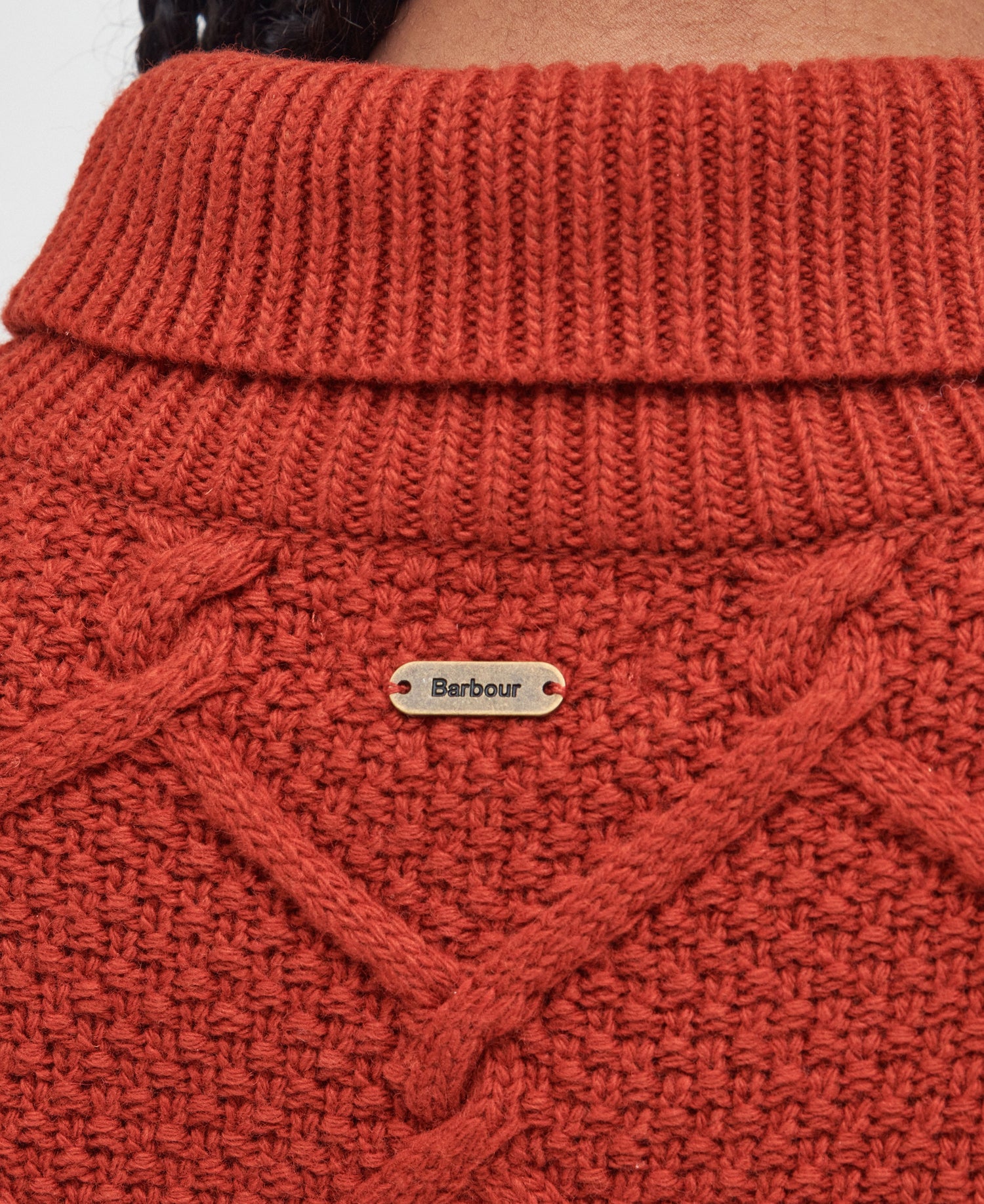 Burne Roll Neck Knitted Jumper - Spiced Pumpkin