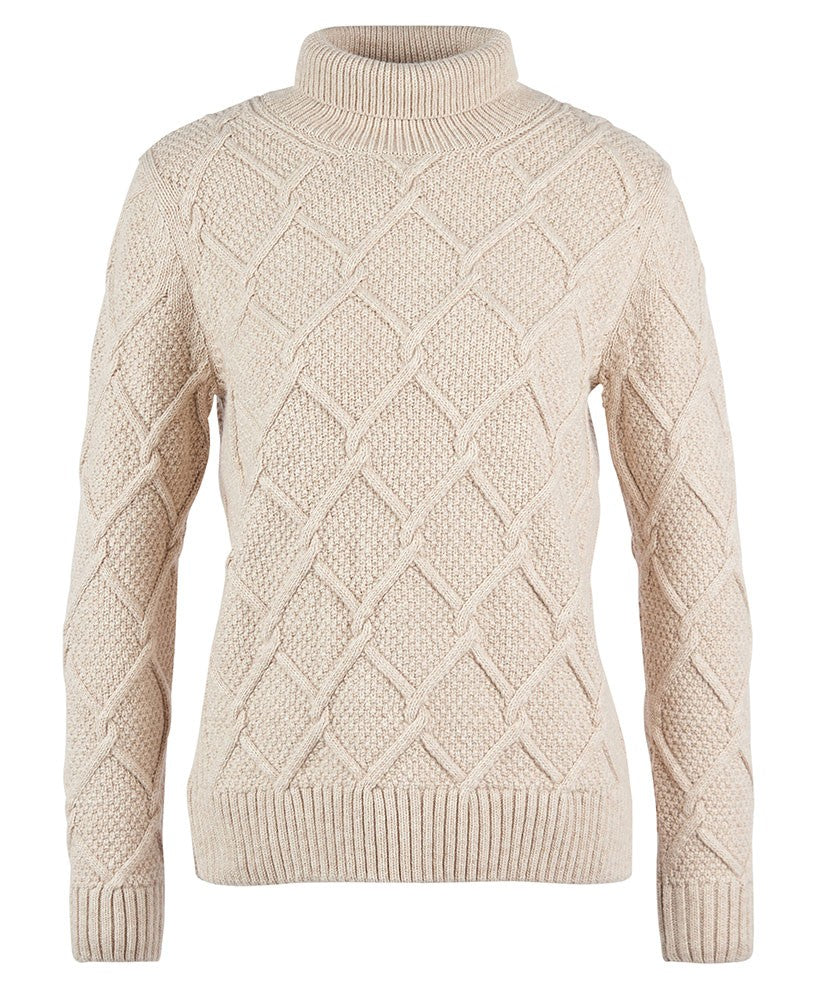 Burne Roll Neck Knit Jumper - Oatmeal