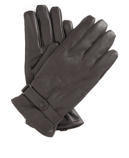 Burnished Leather Thinsulate Gloves - Dark Brown