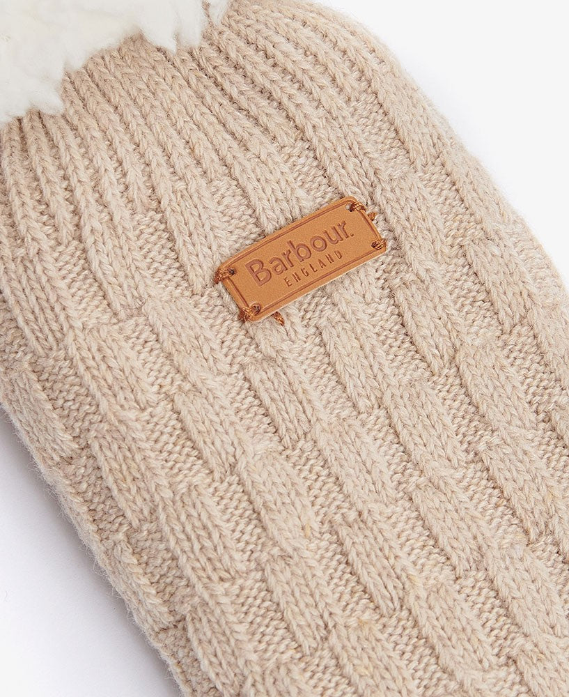 Cable Knit Lounge Sock - Oatmeal