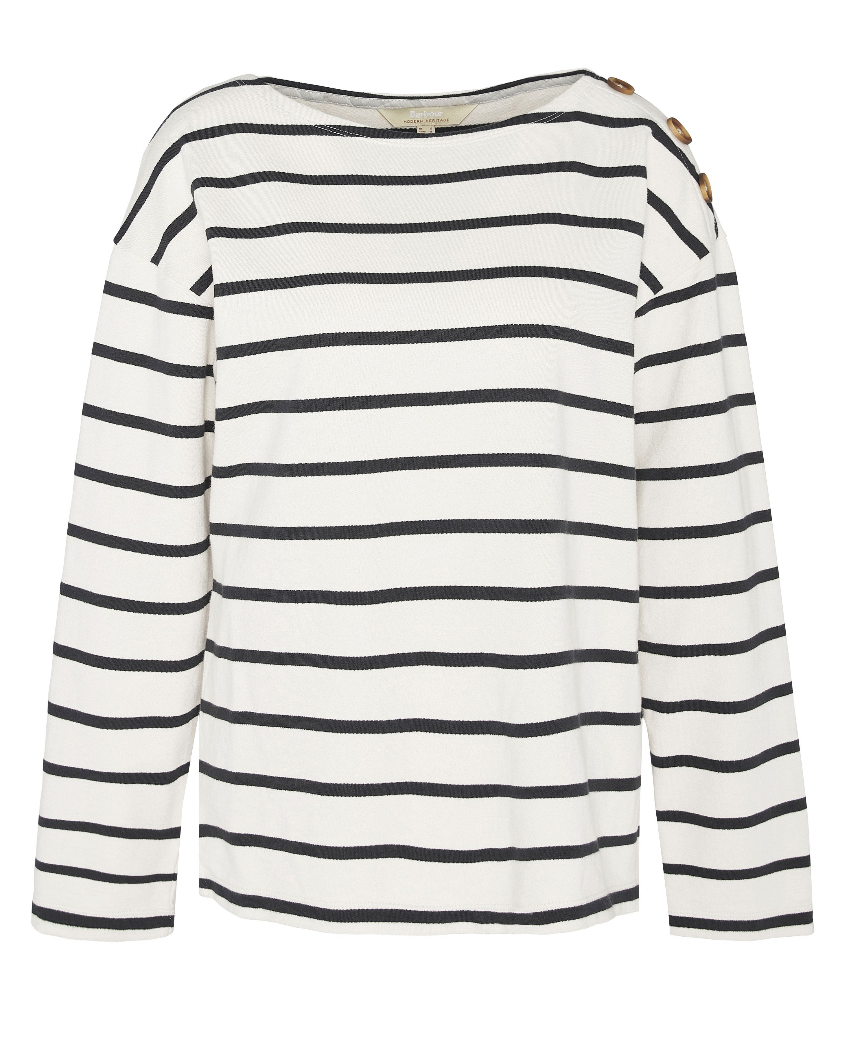 Caroline Sweatshirt - Antique White Stripe