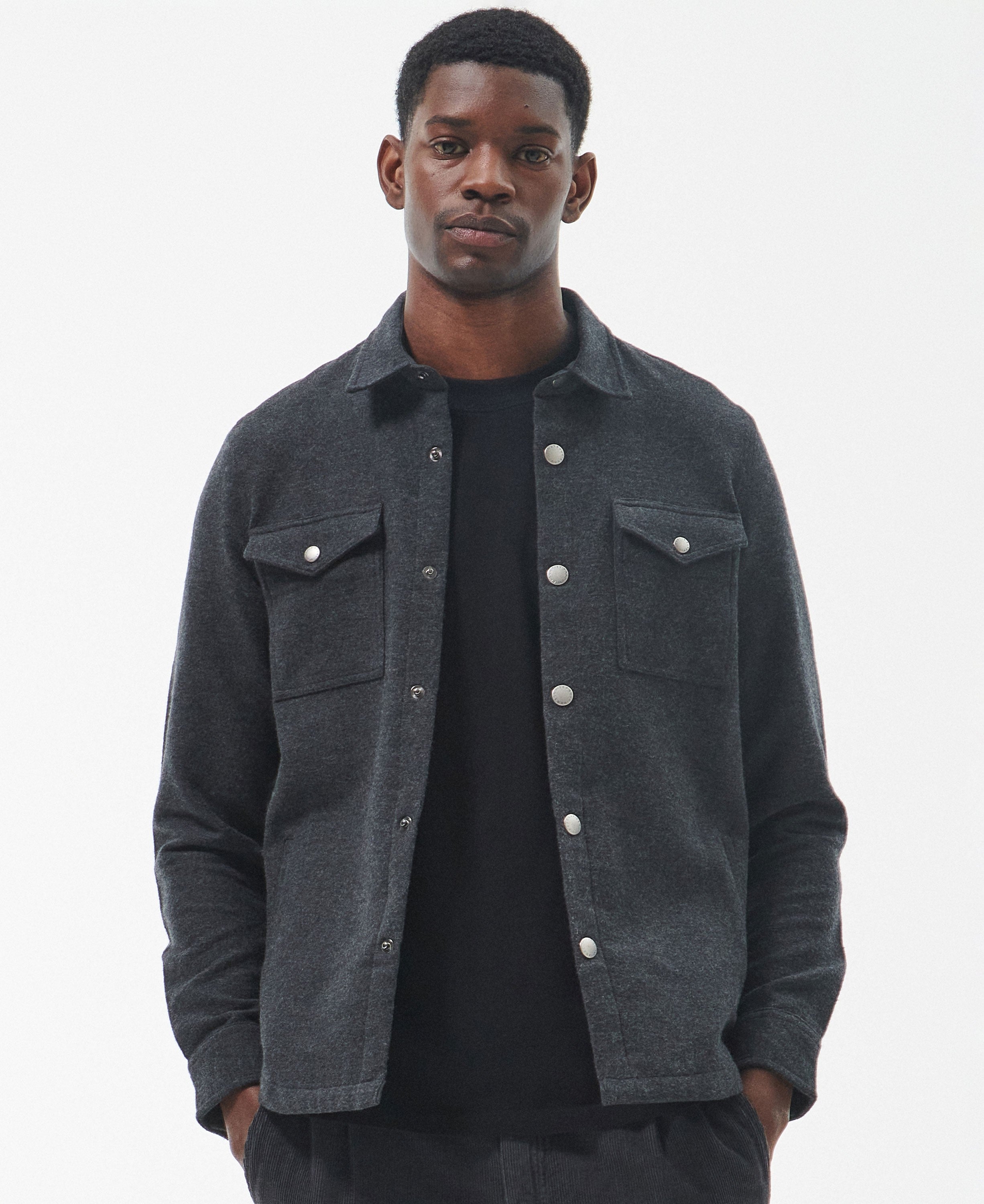 Carrbridge Tailored Overshirt - Smoke Marl