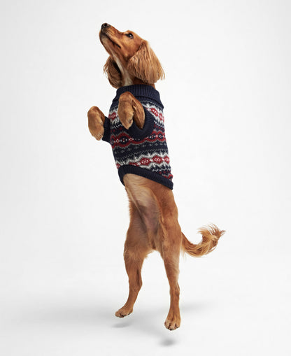 Case Fairisle Dog Jumper - Blue Granite