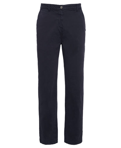 Cropped Chino Trousers - Navy