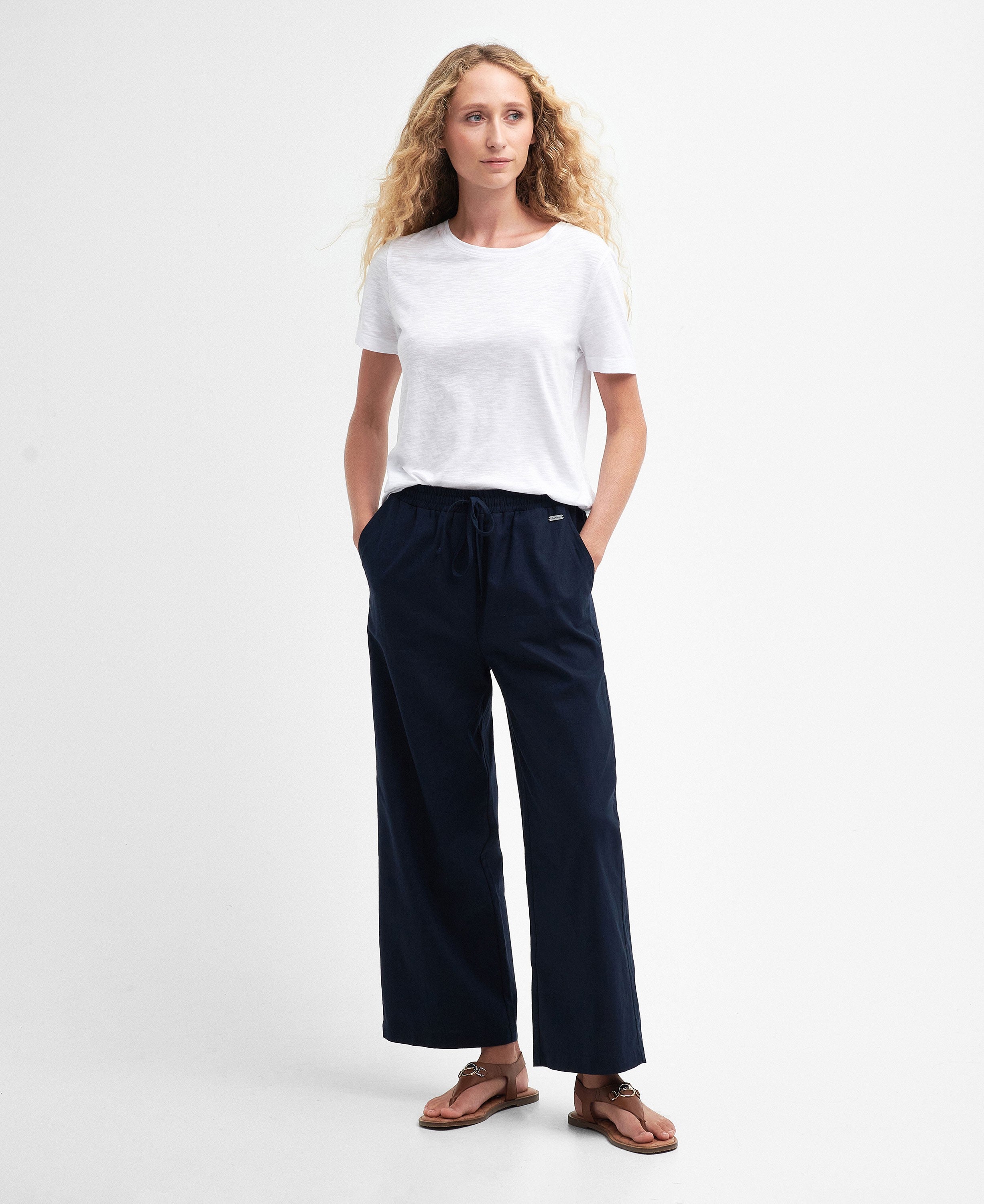 Christie Wide-Leg Trousers - Navy