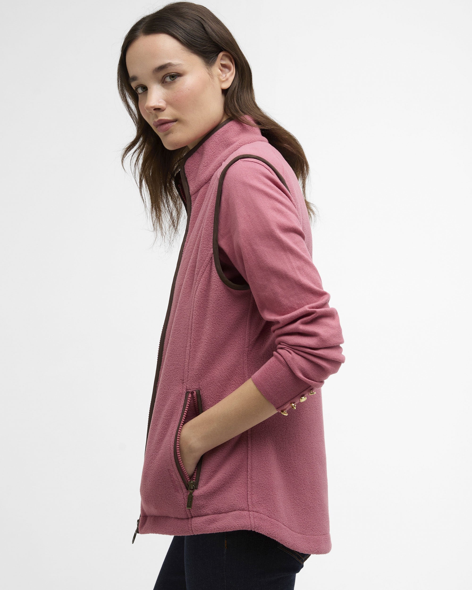 Country Colton Fleece Gilet - Wildberry