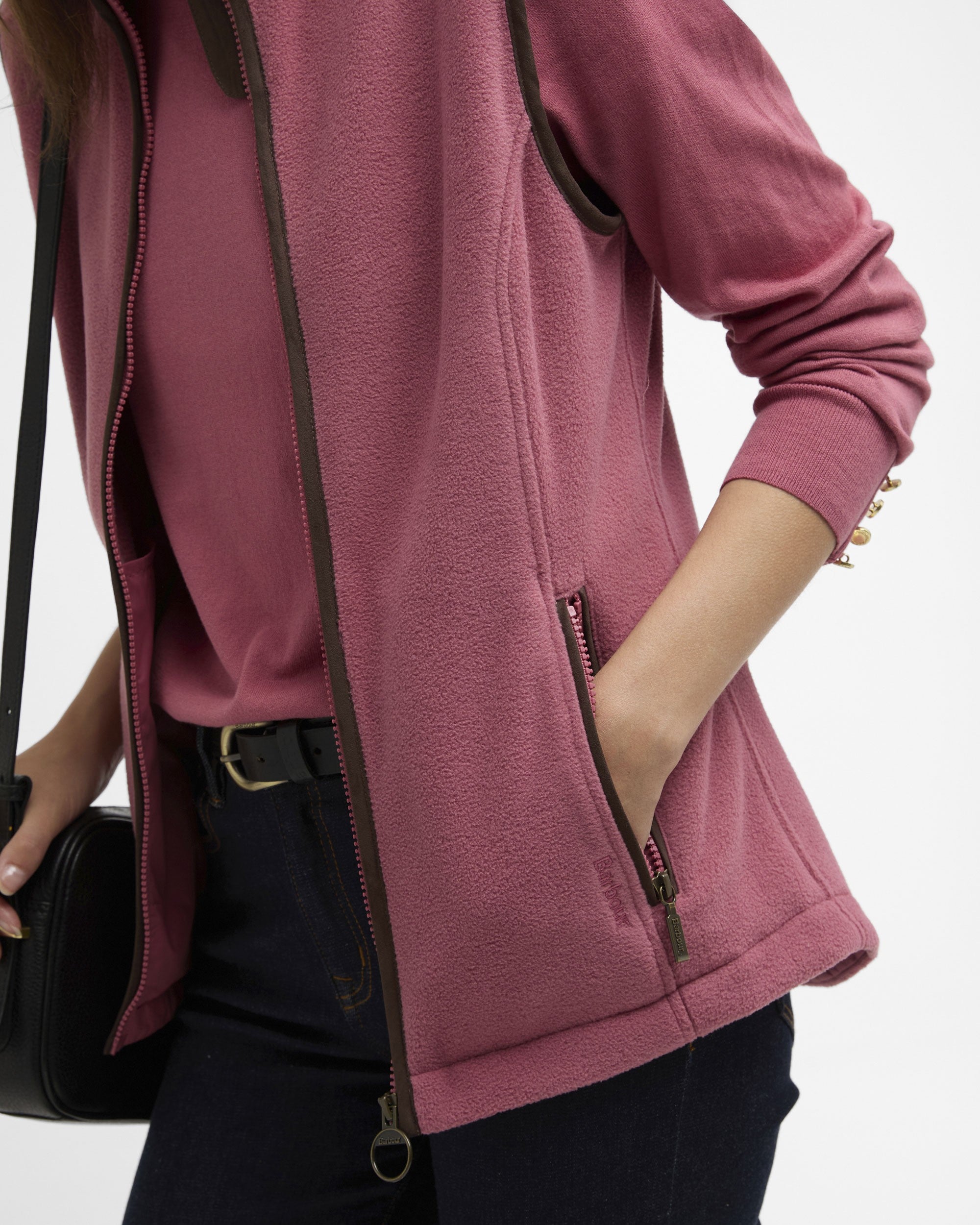 Country Colton Fleece Gilet - Wildberry