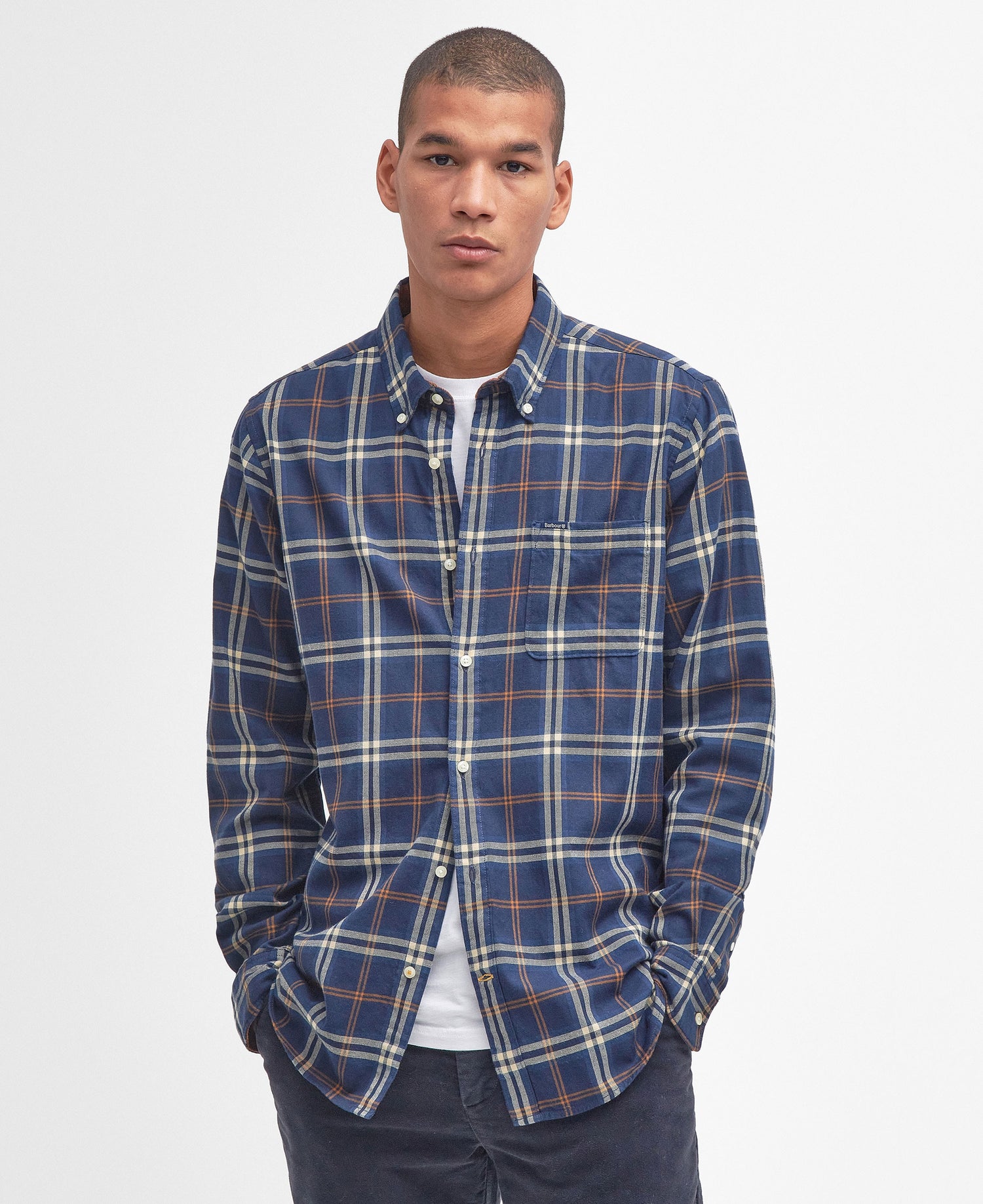 Crossfell Tailored Checked Shirt - Blue