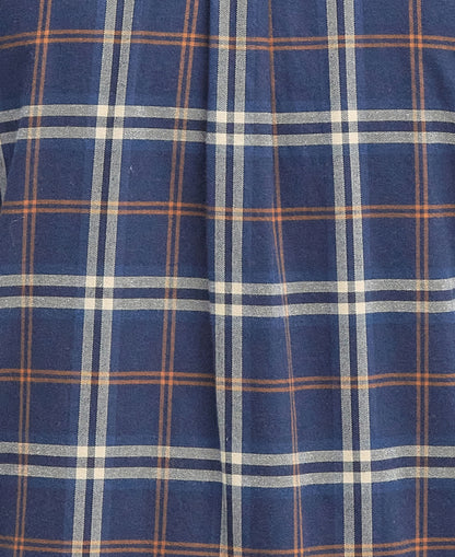 Crossfell Tailored Checked Shirt - Blue