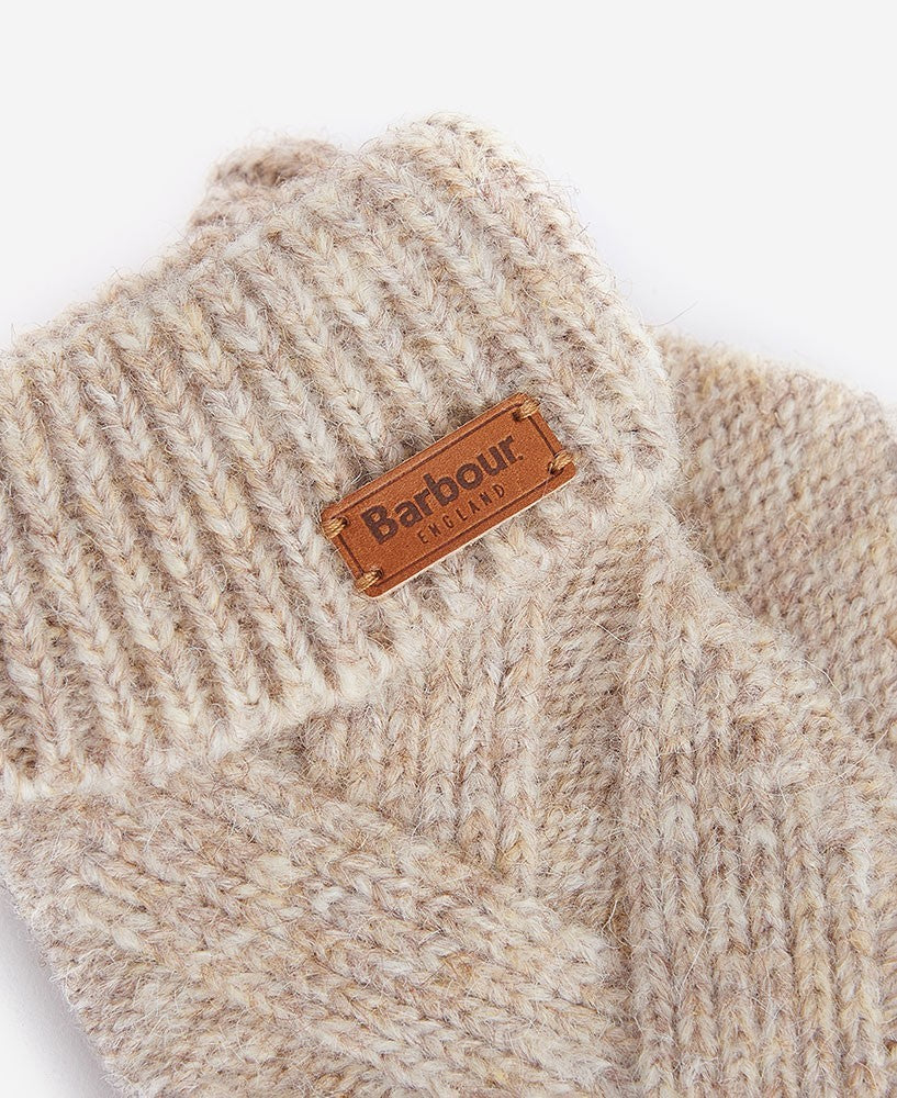 Dace Cable Knitted Gloves - Sand Beige