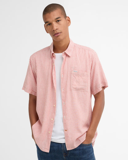Deerpark Striped Summer Fit Shirt - Red