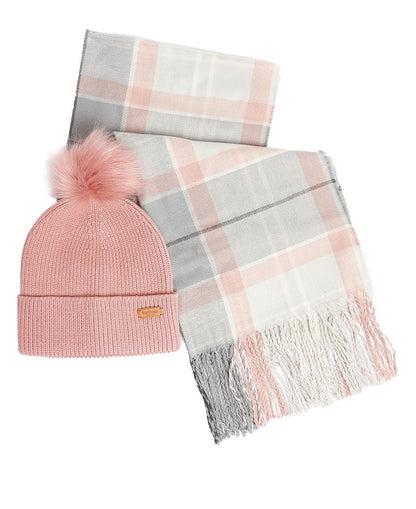 Dover Beanie &amp; Hailes Scarf Gift Set - Pearl Grey