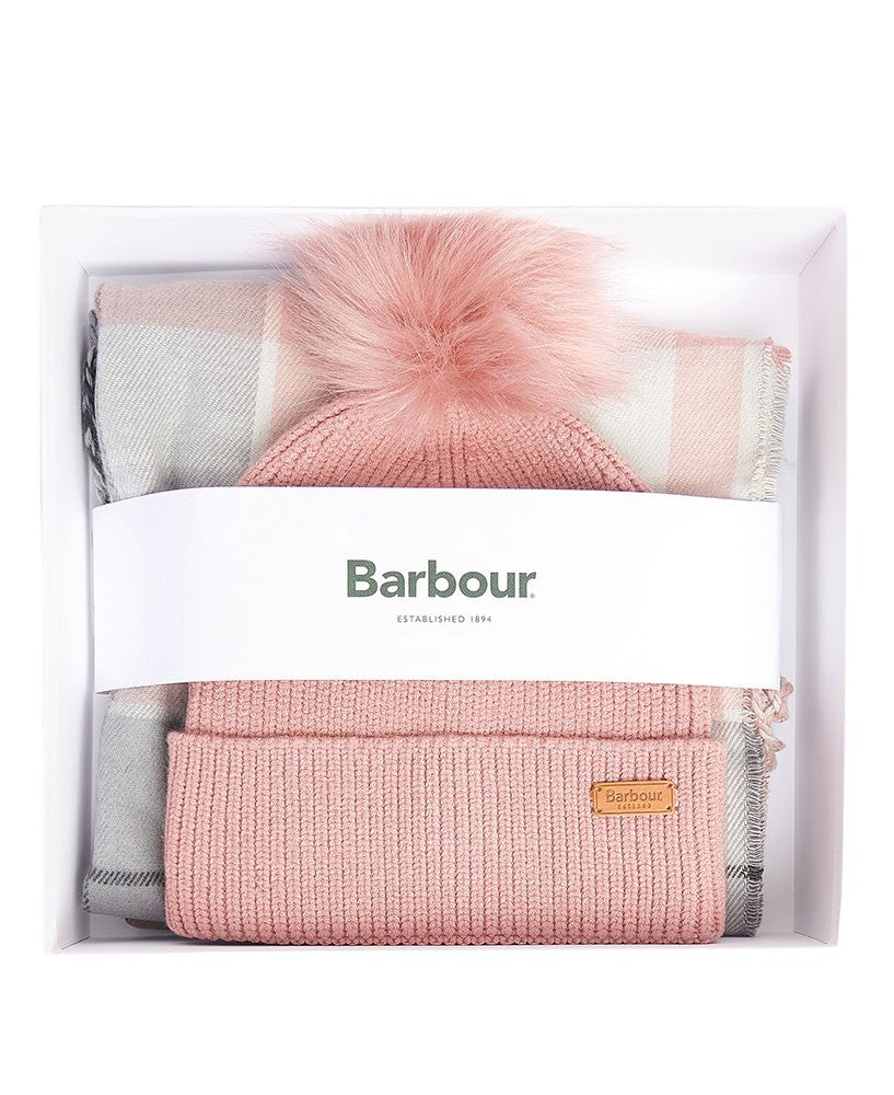 Dover Beanie &amp; Hailes Scarf Gift Set - Pearl Grey