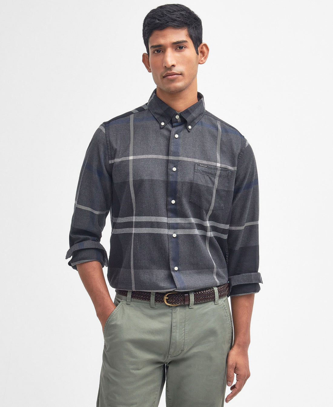 Dunoon Tailored Tartan Shirt - Graphite