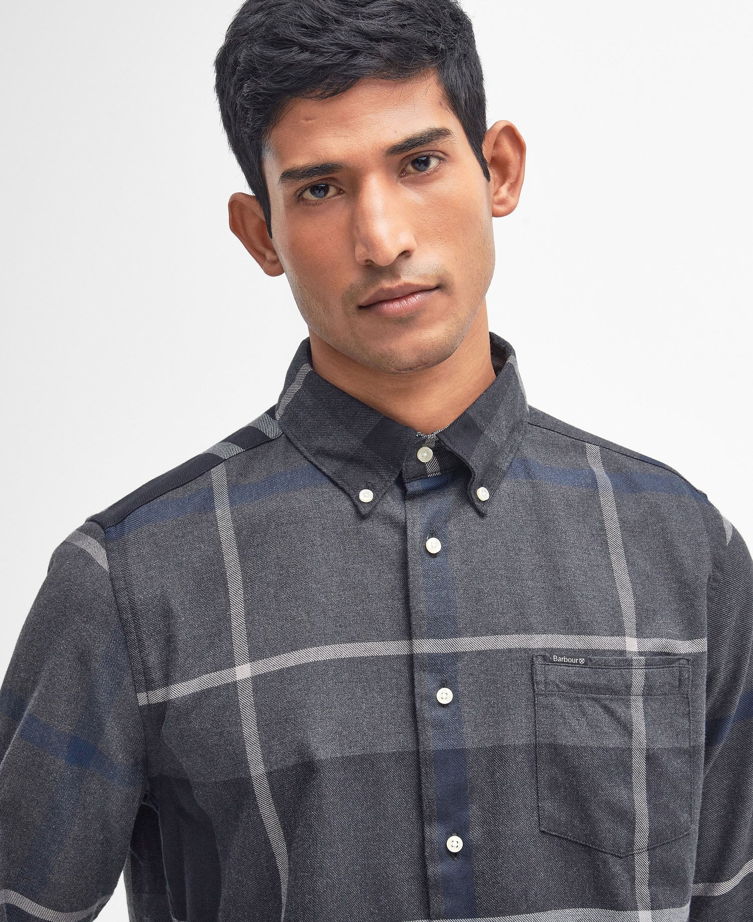 Dunoon Tailored Tartan Shirt - Graphite